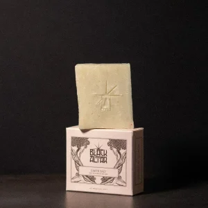 Earth Salt sitting on its box