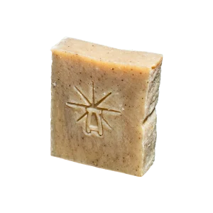 Black Altar Vanilla Twilight warm tan speckled handcrafted soap bar cutout