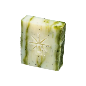 Black Altar Wild Awakening green and white marbled handcrafted soap bar cutout