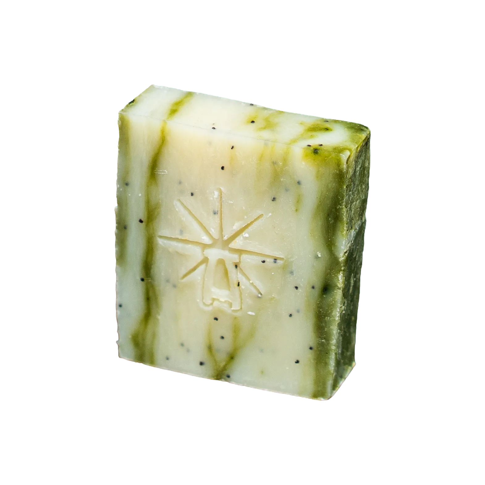 Black Altar Wild Awakening green and white marbled handcrafted soap bar cutout