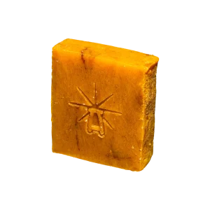 Black Altar Ritual Ember bright amber orange handcrafted soap bar cutout Black Altar Ritual Ember rustic brown speckled handcrafted soap bar cutout
