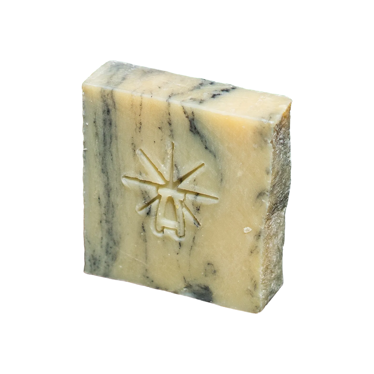Black Altar Marbled Charcoal cream gray marbled handcrafted soap bar cutout
