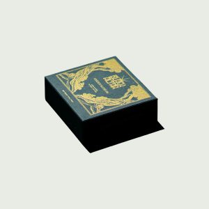 Black Altar Garden Blossom natural soap box in teal green ornate packaging