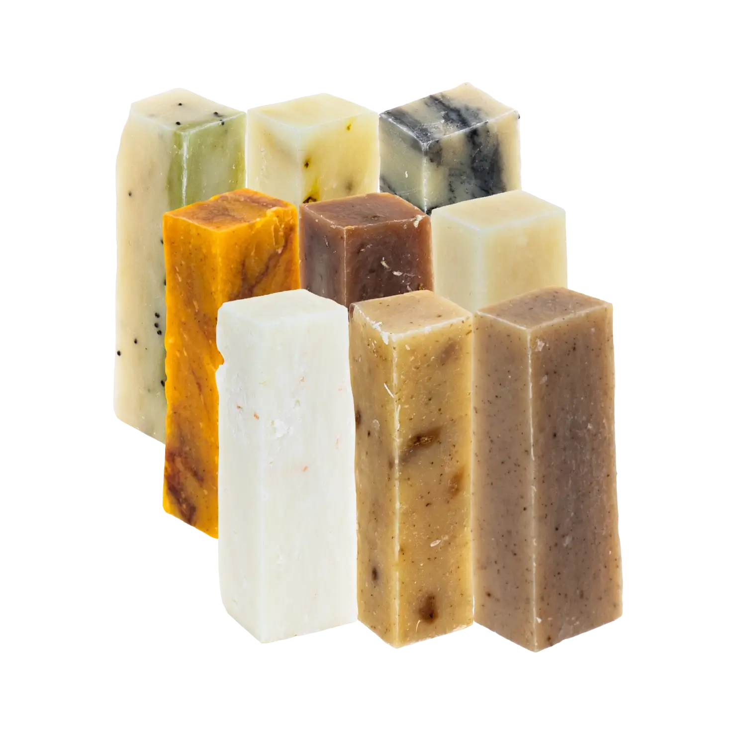 all sample bars sitting together